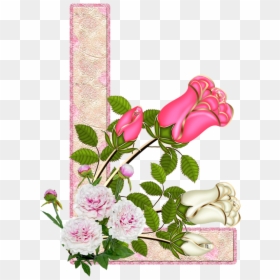 Floral Clipart Monogram - Alphabet, HD Png Download - letra l png