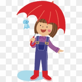 Teru Teru Bōzu - Girl With Umbrella Clipart, HD Png Download - puddle of water png