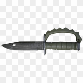 Military Green Model 2018 Thumper Close Combat Hand - Bowie Knife, HD Png Download - m9 bayonet png