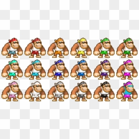Funky Kong Colors Classic Fk Cotten Candy Fk - Funky Kong Pixel Art, HD Png Download - candy cartoon png