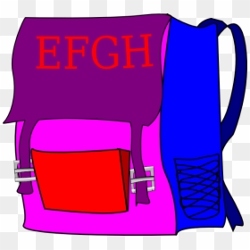 Backpack With Letters Svg Clip Arts - School Bag Clip Art, HD Png Download - greek alphabet png