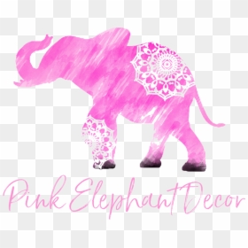 Indian Elephant, HD Png Download - pink elephant png