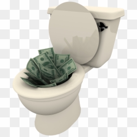 Toilet Seat , Png Download - Money Down Toilet Transparent, Png Download - toilet seat png
