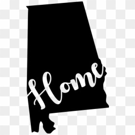 Home State Decals Vinyl - Black And White Clip Art State Of Alabama, HD Png Download - png decals
