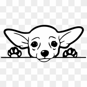 Peeking Dog Decal - Chihuahua Sticker, HD Png Download - png decals