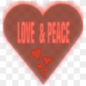 Love And Peace In Heart Vector Image - Heart, HD Png Download - love vector png