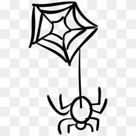 Spider Hanging Of The Web - 거미 손 패드, HD Png Download - hanging spider png