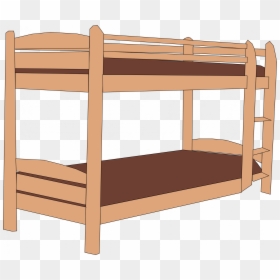 Transparent Child Bed Clipart - Bunk Bed Clipart, HD Png Download - cartoon bed png