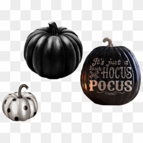 Pumpkin Decorating Hocus Pocus, HD Png Download - pumpkin png black and white