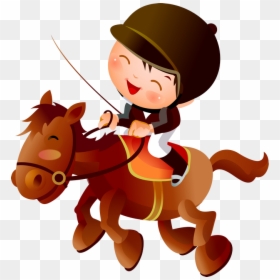 Horse Riding Cartoon Transparent, HD Png Download - horse .png