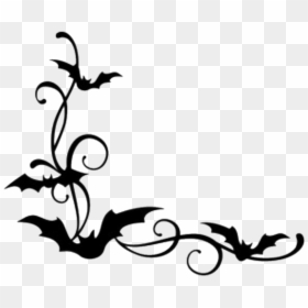 Transparent Halloween Border Clipart - Bats Borders, HD Png Download - halloween borders png