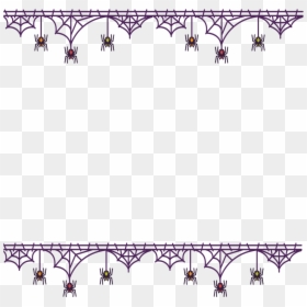 #mq #purple #border #borders #spiders #halloween - Spider Web Border Png, Transparent Png - halloween borders png