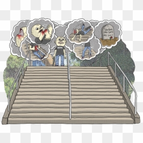 Cartoon, HD Png Download - walking up stairs png