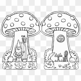 Make Your Own Toadstool Colouring Page Drawing Picture - Pilz Basteln, HD Png Download - toadstool png