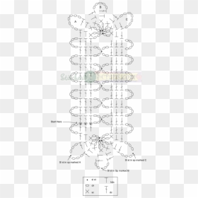 Bruges Lace Napkin Ring Chart - Line Art, HD Png Download - lace patterns png