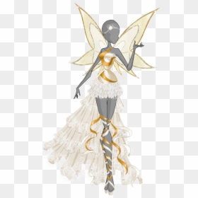 Drawn Fairy Clothing - Fairy Dress Design Drawing, HD Png Download - fairy png images