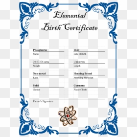 Transparent Birth Certificate Clipart - Blank Blue Invitation Template, HD Png Download - certificate border design png