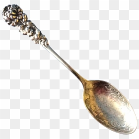 Peony Sterling Silver Spoon Engraved Elyria O - Spoon, HD Png Download - silver spoon png