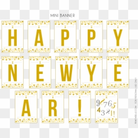 Happy New Year Flag Banner, HD Png Download - new year party png