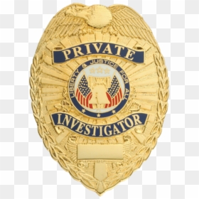 Badge Private Investigator Detective Police Officer - Private Investigator Badge Png, Transparent Png - detective badge png