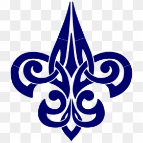 Tribal Fleur De Lis Blue - Flor De Lis Tribal, HD Png Download - fluer de lis png