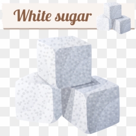 Sugar Cubes White Background Illustration, HD Png Download - pile of sugar png