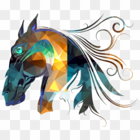 Abstract Horse Art, HD Png Download - wild horse png