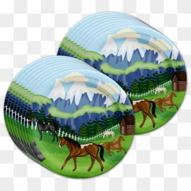 Wild Horses Birthday Party Tableware Kit For 16 Guests - Birthday, HD Png Download - wild horse png