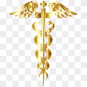Symbol,staff Of Hermes,caduceus As A Symbol Of Medicine - Gold Medical Symbol Png, Transparent Png - medicine symbol png