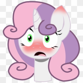 Mlp Sweetie Belle Blushing, HD Png Download - embarrassed png