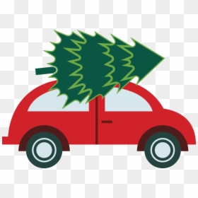 Christmas Tree On Car - Christmas Tree Car Clip Art, HD Png Download - christmas tree png images