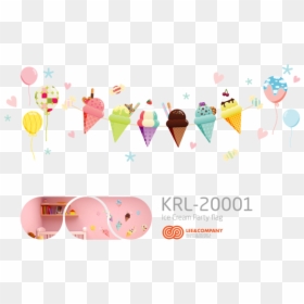 Collaboration Design Ice Cream Party Flag - Party, HD Png Download - party flag png