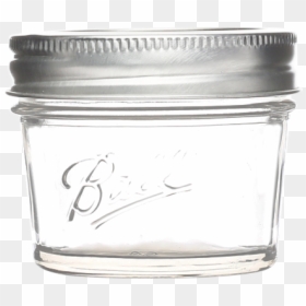 Clear Embossed Ball Mason Jar Milk Jelly Metal Caps - Still Life Photography, HD Png Download - jelly jar png