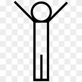 Person Standing With Arms Up - Portable Network Graphics, HD Png Download - black person standing png