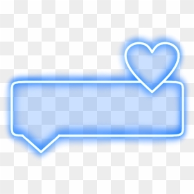#neon #heart #rectangle #blue #bubble #text #word #frame - Pink Neon Heart Png, Transparent Png - blue bubble png