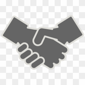 Handshake Clipart Buisness - Grey Business Icon Png, Transparent Png - business handshake png