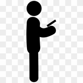 Man With Smartphone - Man With Smartphone Icon, HD Png Download - guy thumbs up png