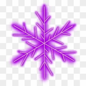 #neon #snow #snowflakes #snowflake #winter #geometric - Neon Snowflake Transparent Background, HD Png Download - snow transparent background png