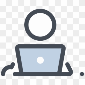 Working With A Laptop Icon - Circle, HD Png Download - laptop icon png transparent