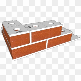 Singlewythecorner1v2 - Double Wythe Wall With Corners, HD Png Download - single brick png