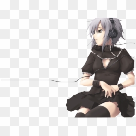 Anime Girl With Headphones , Png Download - Yuki Nagato Wallpaper Violin, Transparent Png - anime png girl