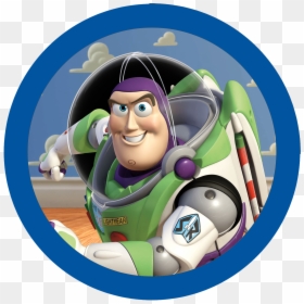 24 Disney Toy Story Round Sticker Labels For Bag Lollipop - Buzz Lightyear From The Side, HD Png Download - mr potato head toy story png