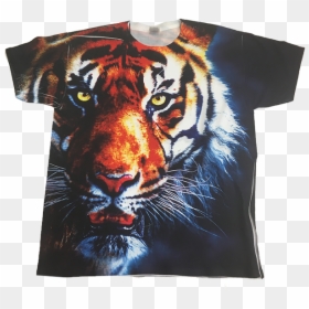 All Over Print Polyester T-shirt, HD Png Download - tiger print png