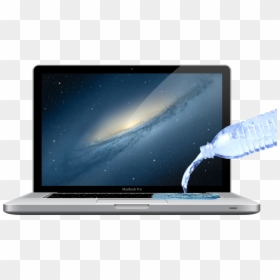 Spilled Something On Your Apple - Water Bottle Spilling On Computer, HD Png Download - water spilling png
