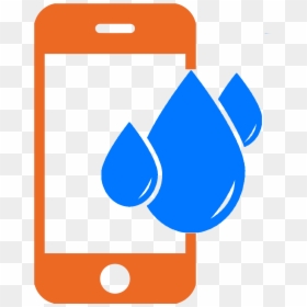 Water Damage Repair - Phone Water Damage Logo, HD Png Download - water spilling png