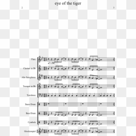 Eye Of The Tiger Band Sheet Music , Png Download - Eye Of The Tiger Band Sheet Music, Transparent Png - tiger print png