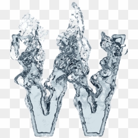 Clear Water Font - W Water Font Png, Transparent Png - water spilling png