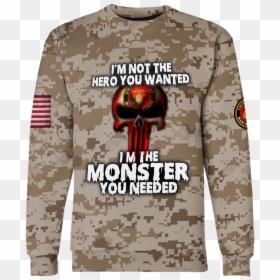 Long-sleeved T-shirt, HD Png Download - us marines png