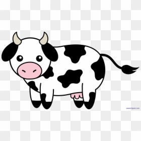 Cow Black White Clip Art - Transparent Cow Clipart, HD Png Download - cow png clipart