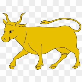 Clip Art Yellow Cow - Toro Bull Clipart, HD Png Download - cow png clipart